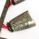 Healifty Mini Double Layers Bronze Chime 14.96X2.36X9.44In Ancient Chinese Folk Percussion Instrument Home Office Decoration Souvenir