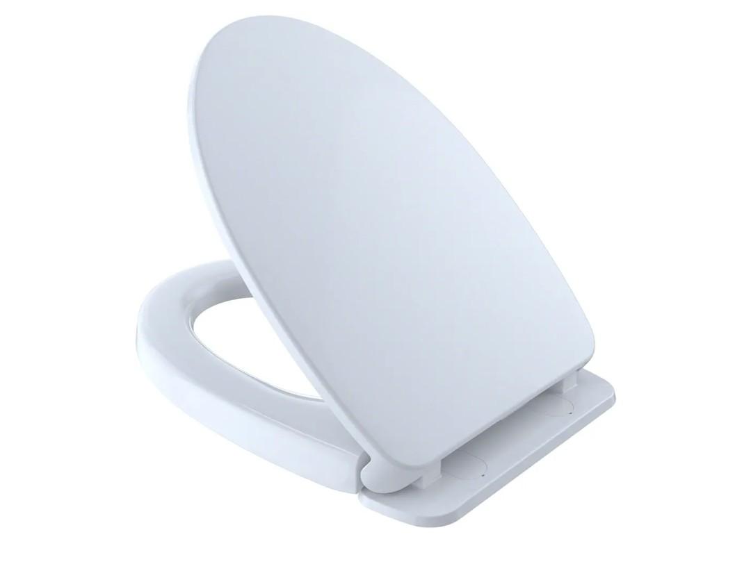 TOTO SoftClose Slow Close Elongated Toilet Seat and Lid, Cotton White