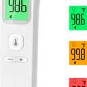 No-Touch Thermometer for Adults and Kids, Accurate Digital Baby Thermometer, Fever Alarm & Silent Mode, 2 in 1 Forehead & Object Mode (White)