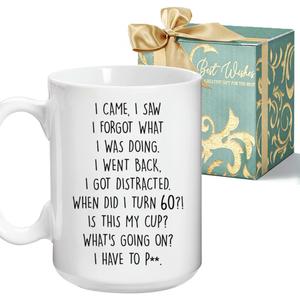 Funny 60th Birthday Gifts for Women Men Dad Mom Husband Wife Grandpa Grandma Friend, 60 Year Old Birthday Gift for Her Him, Turning 60 Year Old Cup Happy 60th Bday Gift for Mom Dad Friends Papa Mama