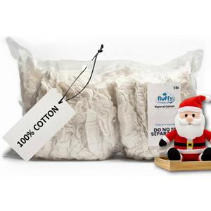 Fluffy Natural Cotton Stuffing  1 lb Bag  Soft, Fluffy & Raw Cotton Fiber Fill for Pillow Stuffing, Plush Toys, DIY Crafts & Quilts  Eco-Friendly, Unprocessed & Chemical