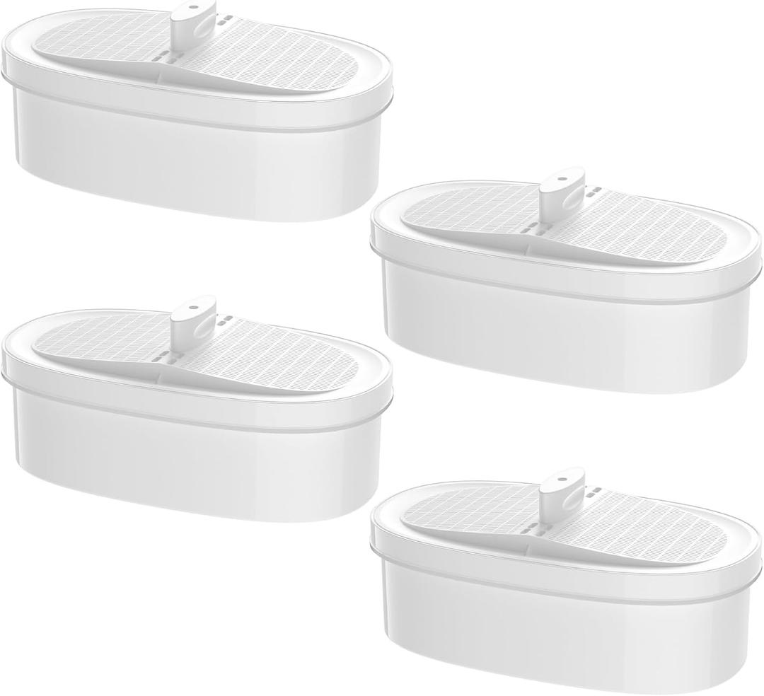 4 Pack WD-PF-01A Plus Replacement Filter for All Water-Drop Pitcher Filtration System, Compatible with Water-Drop WD-PF-01A Plus, Reduces PFOA/PFOS, Chlorine, Last Up to 3 Months or 200 Gallons, White