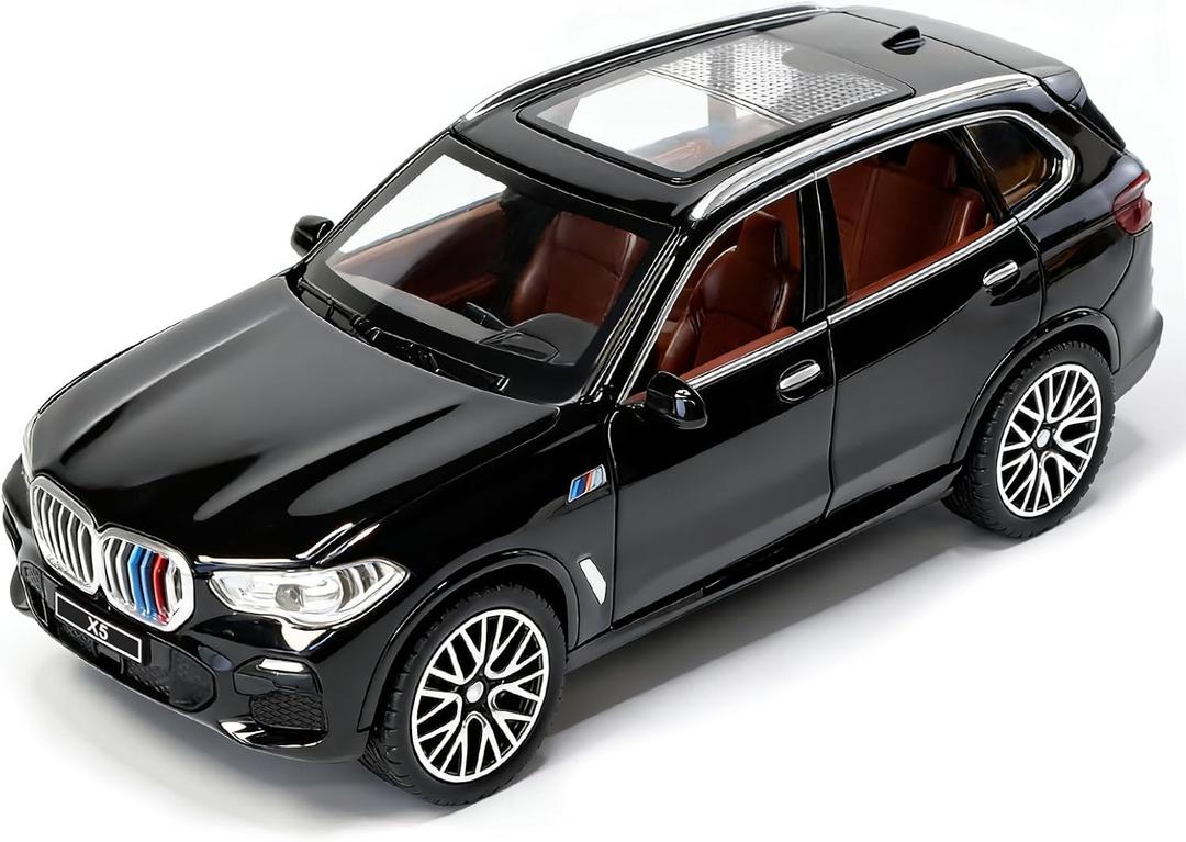 Toy Cars 1:32 Diecast Cars,Car Models with Light Sound and Pull Back,Car Toys Birthday Gifts for Boys and Boyfriends (Black), 6.49 x 2.95 x 2.36 inches