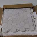 V-MOZZA Peel and Stick Stone Backsplash, 5-Sheet Hexagon Peel and Stick Stone Tiles 3D Marble Look Stick on Backsplash for Kitchen Fireplace