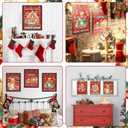 Kosiz 6 Pcs Christmas Diamond Art Kits Christmas Diamond Painting Kits for Adults Gingerbread Man House Train DIY Cartoon 5d Rhinestones Crafts with Tools for Home Wall Decoration Holiday Gifts