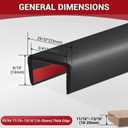 Rubber Edge Trim, 3/4" Self Adhesive Flexible U Channel Edge Protecter, EPDM Material Big Size Deep U Channel Gasket for Plywood, Tables, Desks, Cabinets, Black Color, 20Ft