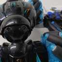 1:12 RC Stunt Car, 2.4GHz 4WD Remote Control Gesture Sensor Toy Cars, Double Sided Rotating Off Road Vehicle 360 Flips with Lights Music, Toy Cars for Boys & Girls Birthday (Blue)