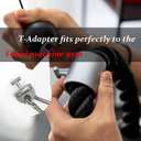 1Pair Tonal T Lock Adapter with Snap Hooks, Stainless Steel Accessories for Tonal Gym Machine