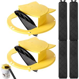 2 Pack Mouse Rat Trap Bucket,5 Gallon Mouses Rat Traps Indoor for Home,Reusable Bucket Lid Rat Traps Indoor Outdoor,Mouse Catching Tool [5 Gallon Buckets is NOT Included]