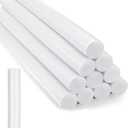 Kathfly 12 Pcs Floating Pool Noodles Foam Tube 1.5 x 35 Inches Floating Foam Tube Round Solid Noodle for Adults Swimming Craft Project(White)