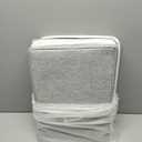 Bagnizer Large Fabric Storage Baskets | 50L Storage Bins, Decorative Linen Closet Baskets with Handles for Organizing, Shelf, Toys, Clothes, Home, Office, Nursery, 17x12x15Inches (Grey&White)