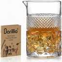 barillio 24 Oz Crystal Cocktail Mixing Glass | Seamless Lead-Free Crystal, Weighted Base Stirring Pitcher