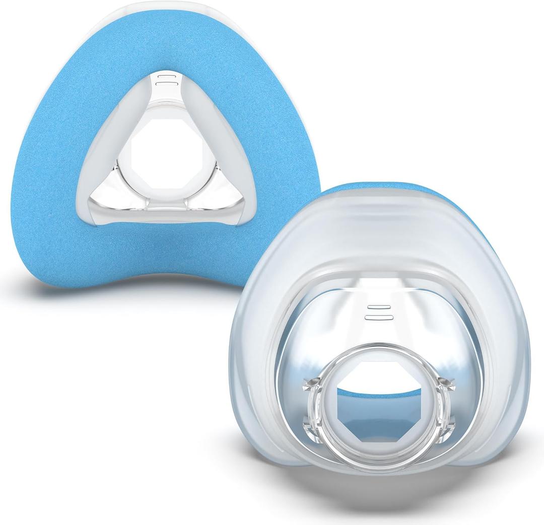 2 Pack Ultra-Soft Memory Foam Mask Cushions for AirFit N20 for Airtouch N20 Adaptive Seal CPAP Supplies Quick-Rebound Soft Fit for Lasting Comfort Zero Pressure Marks (Blue) - Medium