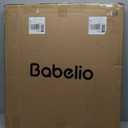 Babelio New Version Baby Gate with Cat Door Adjustable, 29-40" Metal Pet Door for Stairs & Doorways, Pressure Mounted, No Tools Needed, Black