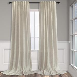Flax Linen Curtains 84 Inch Length for Bedroom 2 Panels Back Tab Pocket Light Filtering Simple Canvas Cloth Look Semi Sheer Beige Curtains for Living Room Dining Burlap Sand Beach Decor 52x84 Long Tan