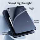 Case Compatible Samsung Galaxy Tab S11 11 Inch 2025 SM-X730/X736B with S Pen Holder, Slim Stand Soft TPU Back Protective Cover, Support Auto Wake/Sleep, Black (Blue)