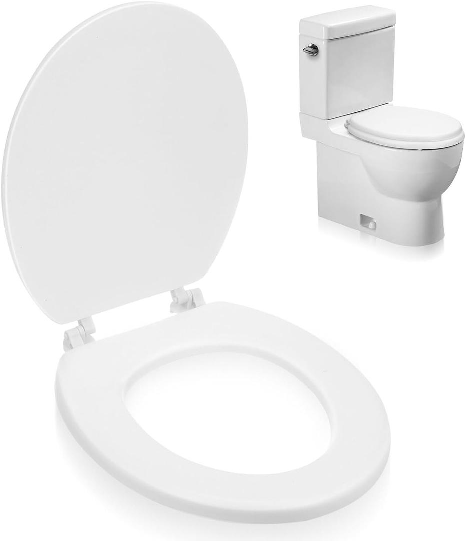 Abaodam White Foam Toilet Seat Cushion Soft Padded Replacement