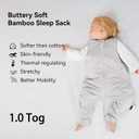 BubblePanda Rayon Made from Bamboo Toddler Sleep Sack with Feet 24-36 Months 1.0 Tog Ultra Soft Toddler Sleeping Sack 2t-3t Sleep Bag Walker Quilted Wearable Blanket with Legs 2-Way Zipper Lightweight, L 2-3T