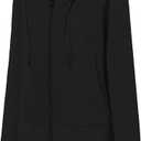 Chrisuno Women's Plus Size Casual Zip Up Hoodie Long Tunic Sweatshirts Fleece Jackets (Large, Black)