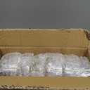 12 PCS Ribbed Coupe Glasses with Gold Stem Clear Plastic Champagne Coupe Cup 10oz Detachable Gold Rim Espresso Martini Glass Vintage Margarita Glassware Cocktail Glass for Christmas