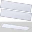 2 Pcs 1 x 4 Feet Fluorescent Covers for Ceiling Lights Magnetic Ceiling Light Cover with 8 Magnets for School Classroom Home Office Drop Lamp Decor (Gray)