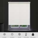 Sunoff Blackout Roller Shades Blinds Cordless for Windows Pull Down Room Darkening Door Blinds with Thermal Insulated Easy to Install for Living Room,Bedroom,Home,Office Bathroom Beige 41" W x 72" H