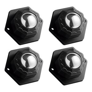 4 Pack Heavy-Duty Self-Adhesive Swivel Caster Wheels for Furniture, Storage Bins, Cabinets & Appliances - 1 Inch Low Profile Universal Wheels, 30LB Capacity Each (Black 4 Pieces, 1 Inch)