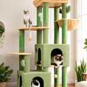Globlazer Heavy Duty Cactus Cat Trees for Big Cats Maine Coon, F61, Green
Cat Tower for Indoor Large Adult Cats with Scratching Post, Extra Large Top Perch, Cat Condos, 61inch