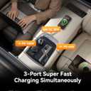 JOYROOM 175W Car Charger USB C Fast Charge [GaN] 3-Port Type C Super Fast Car Charger with USBC Cable, Car Cigarette Lighter Adapter for iPhone 17/16/15 Series, Galaxy S26/25, MacBook, iPad and More