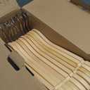 StorageWorks Wooden Hangers 20 Pack, Wood Coat Hangers for Closet, Heavy Duty Clothes Hangers for Suits, Shirts, Pants, Jackets, Natural Wood Color