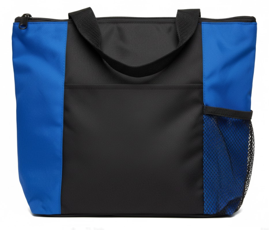 2pcs tote lunch bags,blue and black
