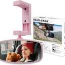 360-Degree Baby Car Mirror for Rear-Facing Seats,Kids Safety Mirrors with Tool-Free Installation,Kids Rear View Mirror BPA-Free Shatterproof & ASTM Certified (Adjustable 14"-22") (PINK)