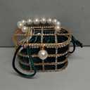 CARIEDO Evening Handbag Women Clutch Purses with Pearl Diamonds for Wedding Prom Birthday Party Dinner Accessories | with Pearl Diamonds, for Wedding, Prom, Birthday Party, Dinner, Accessories (Green)