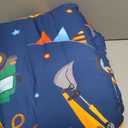 Holawakaka Trucks Tractors Cars Boy Bedding Comforter Set with Sheets, Full Size Cartoon Construction Car Excavator Print Kids Bed in A Bag 5-Piece, Boys Reversible Dorm Bed Sets (Navy Blue Full)