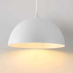 White Dome Pendant Lights Kitchen Island, 16 Inch Large White Dome Pendant Light, Modern Farmhouse Pendant Light for Kitchen Island, Dining Room, Cafe, Bar, 1 Pack