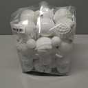 Christmas Ball Ornaments Set Assorted Shatterproof Ornaments 63 PCS Shaped Styles Xmas Tree Holiday Decorative,White