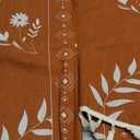 Schweek Burnt Orange Curtains 63 Inches Length for Living Room Semi Sheer Linen Western Curtains Vintage Farmhouse Window Curtain 2 Panel Sets for Dining Room Kitchen (Terracotta) (52" x 63")