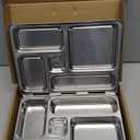 PlanetBox Rover Stainless Steel Bento Box Style Lunch Box for Kids with 5 Compartments  Durable, Dishwasher Safe and BPA-Free Food Container