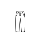 Jeans Pull-On Belted Ankle Length Jogger Pants, Size M