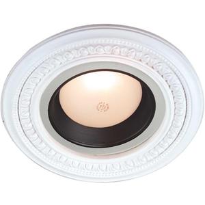 Renovators Supply Manufacturing Mini Ceiling Medallion for Light Fixture, White Polyurethane Spot Light Trim Ring, 5" ID x 9" OD (Pack of 1)
