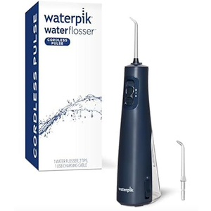 Waterpik Cordless Pulse Rechargeable Portable Water Flosser for Teeth, Gums