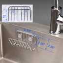 Toplife Sponge Holder for Kitchen Sink, Stainless Steel Suction Cup Sponge Caddy - Silver