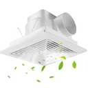 RLOZUI Bathroom Exhaust Fan 110 CFM 1.0 Sones Quiet Operation, Ceiling Mount Ventilation Fan Large Air-flow Capacity, Energy-Saving Ceiling Exhaust Fan, 4" Duct for Shower Bathroom Office Home