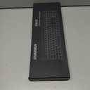 Wireless Keyboard, 2.4G USB Slim Silent Cordless Keyboard for Windows Chrome Laptop Computer PC Desktop Notebook Chromebook, 12 Multimedia Keys, Fn Lock, 110 Keys Full Size with Number Pad - Black