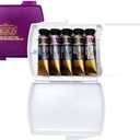 Mijello Mission Tourmaline Two-Tone Granulation Water Color Paint Unique texture Color retention Good Pigmentation for dramatic effect Art work & Craft_ MGC-0405W_5 Colors Winter Set