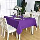 Purple Rectangle Tablecloth Waterproof Stain Resistant Wrinkle Free Square Table Cloth 210GSM Polyester Wipeable Table Cover for Party, Banquet, Indoor & Outdoor - Rectangular, 54 x 54 inch