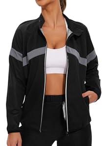 NINGMI Sauna Suit for Women Hot Sweat Jackets Long Sleeve Zipper Sauna Shirt Top Workout Body Shaper Exercise Running L