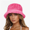 Zando Fuzzy Bucket Hats for Woman & Men- Fashion Warm Winter Faux Fur Hats Cute Soft Fluffy Rave Fisherman Cap