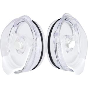 2 Pack Replacement Lids for 40 oz Tumblers, Dustproof Spillproof Lids for TumblerCompatible with 40 oz YETI, Ozark Trail, Styleand More Coffee Mugs(White)