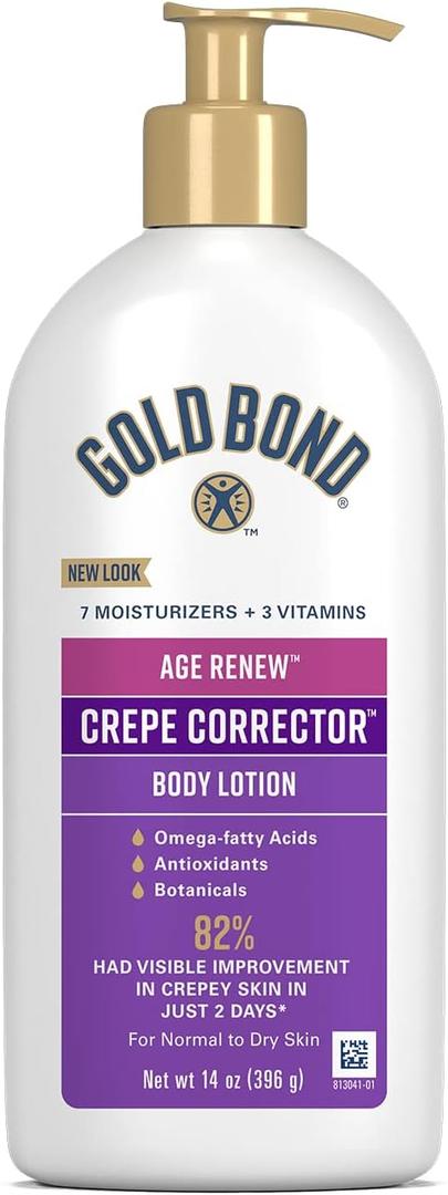 Gold Bond Age Renew Crepe Corrector Body & Face Lotion, Replenishing & Smoothing Formula, 14 oz., Packaging may vary (14 Fl Oz (Pack of 1))